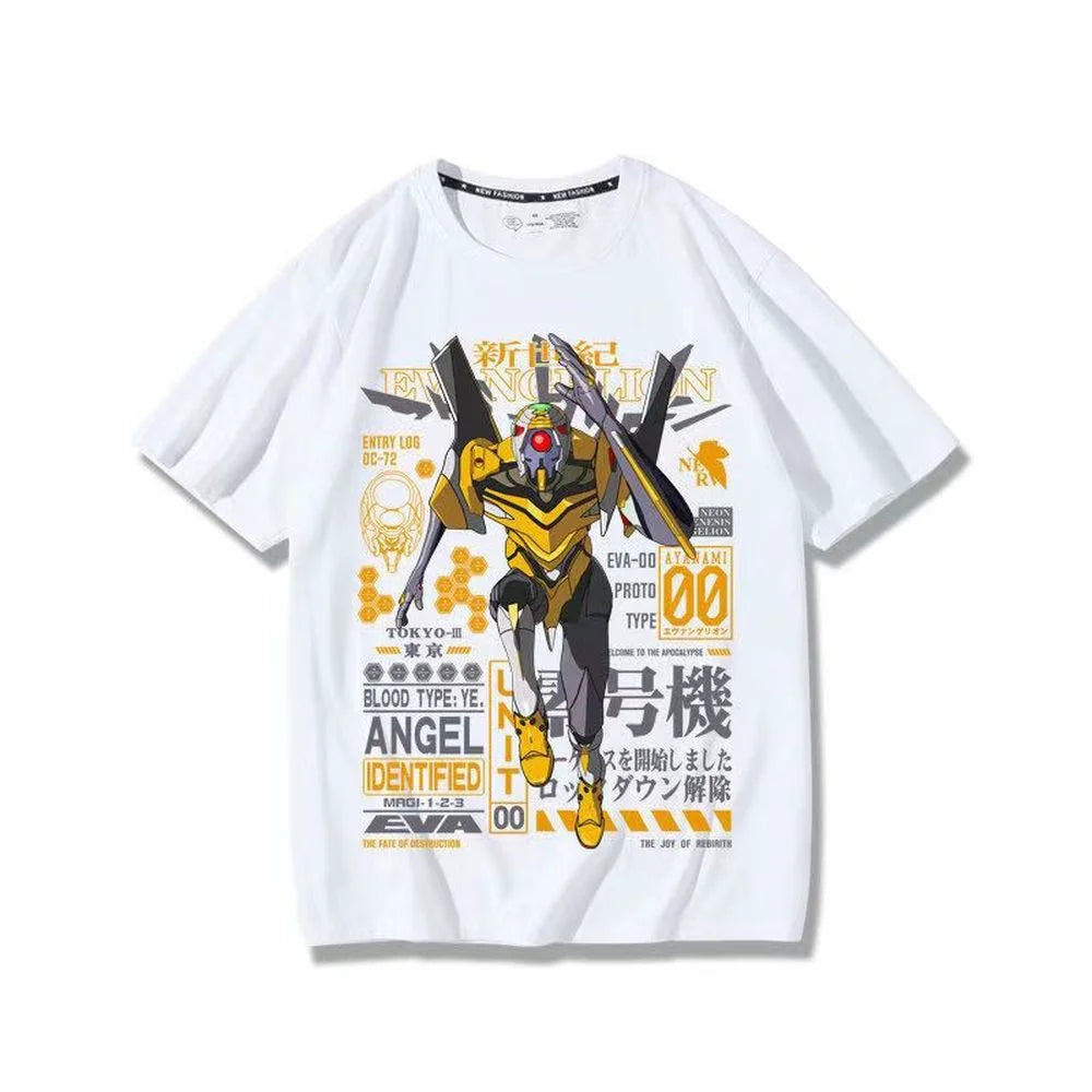 Neon Genesis Evangelion Unit-01 Oversized Graphic Tee — Anime Print Cotton T-Shirt for Men & Women