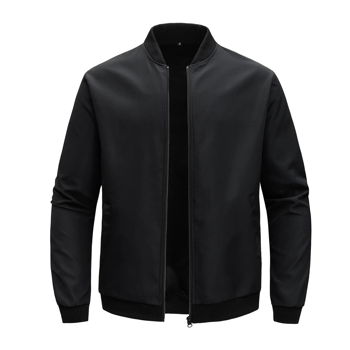 Men's Baseball Collar Jacket — Lightweight Zip-Up Casual Thin Coat