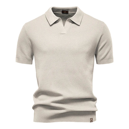 Men's Smart Casual Solid Color Polo Shirt — Short Sleeve Loose Fit Breathable Summer Top