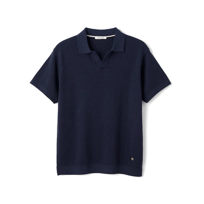 Men's 14G Fine Gauge Knitted Polo Shirt — Cotton Lyocell Blend Breathable Loose Fit Summer Top | 4 Colors S–XXXL